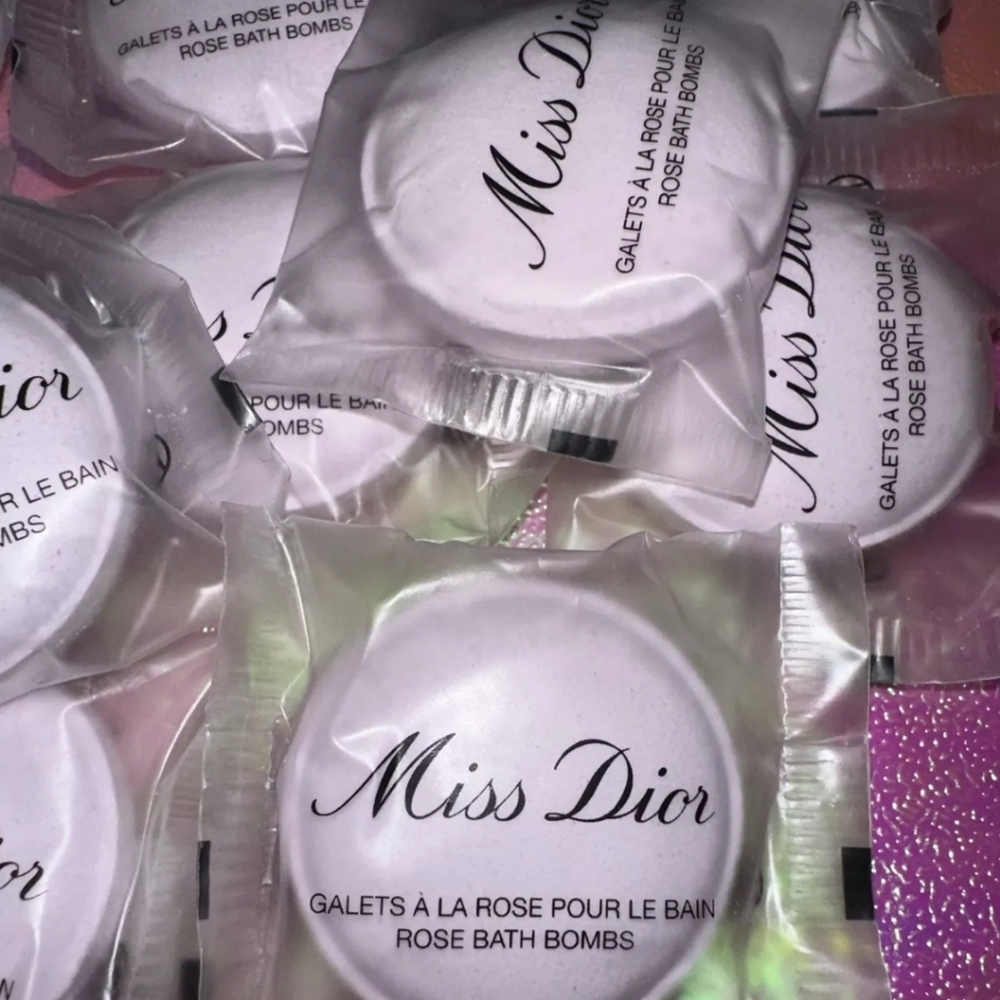 NEW! Miss Dior Rose Bath Bombs Millefiori Couture Edition Set Of 3